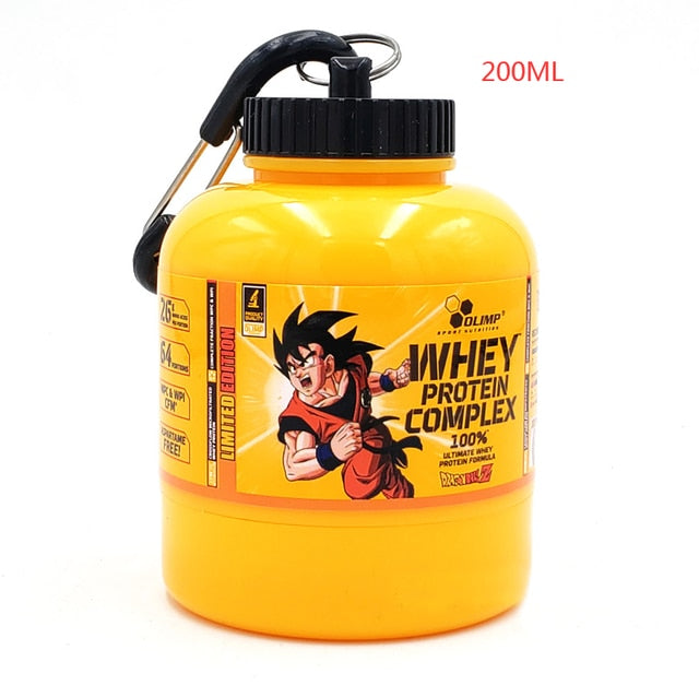 100/200ML Portable Mini Protein Powder Bottle with Keychain