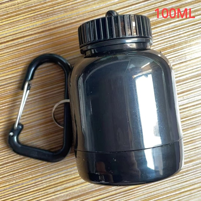 100/200ML Portable Mini Protein Powder Bottle with Keychain