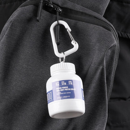 100/200ML Portable Mini Protein Powder Bottle with Keychain