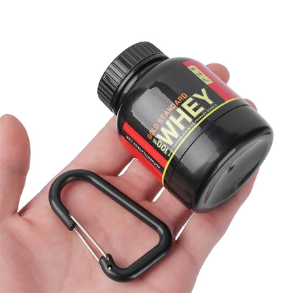 100/200ML Portable Mini Protein Powder Bottle with Keychain